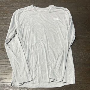The North Face Men's Light Gray Long Sleeve Tee